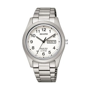 시티즌 시계 CITIZEN WATCH 레그노 REGUNO KM1-415-13 REGUNO레그노 솔라 텍 스탠다드 티타늄 모델 올 아라비아 화이트