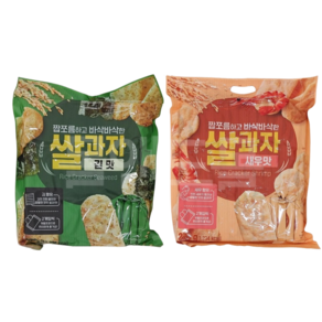 쌀과자 김맛+새우맛, 2개, 270g