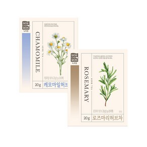 [녹차원] 꿀잠세트 (캐모마일 20T+로즈마리 20T), 단품없음, 1개, 20g, 1g