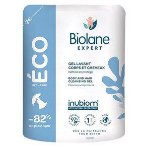 BIOLANE 프랑스 정품 비올란 엑스퍼트 바디 앤 헤어 클렌징 젤 리필 500ml, 1개