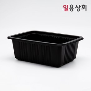 [ILYONG] 실링용기 JH 19147 2호 1000ml 400개 검정, 1개