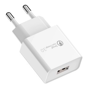 서가 퀵차지 QC3.0 18W USB 고속충전기 어댑터, 화이트, 1개