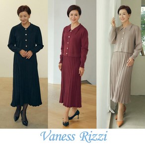 [Vaness Rizzi] 바네사리찌 여성 니트 플리츠 원피스 1종