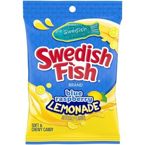 SWEDISH FISH 블루 라즈베리 레모네이드 소프트 & 츄이 캔디 227.9g8온스 백 201026