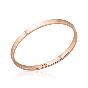 [비앤비골드]14K18K 1.2mm 민자 열손가락 레이어드 평반지 NPR32692