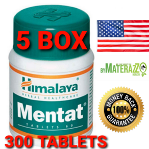 5 BOX 300 TABLETS MENTAT HIMALAYA OFFICIAL DOCUMENTS MEMORY HEALTH 825897, 5개, 300정