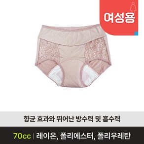 [선한INC] 복지용구 어르신 요실금팬티 MSPT-003(여성 하이웨스트) (70cc) 노인 환자 속옷 요실금용품 실버용품