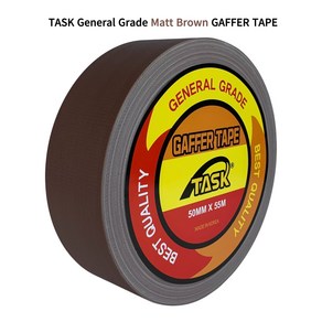 테스크 무광 면테이프 개퍼테이프 GAFFERS TAPE 50MM X 55M MATT BROWN, 1개