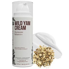 WILD YAM CREAM 와일드 얌 크림 호르몬 밸런스 플러스 3oz, 3.0 Fl Oz, 1개