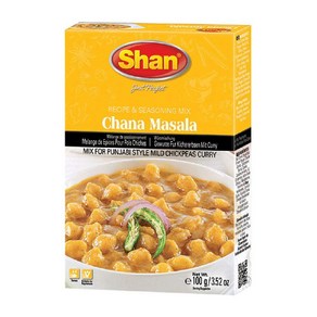 Shan Chana Masala Recipe and Seasoning Mix 3.52 oz Shan Chana Masala 레시피 및 시즈닝 믹스 3.52 oz (100g) - 펀, 1개, 100g