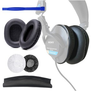 호환 소니 MDR 7506 V6 CD900ST 이어패드 헤드셋 커버 리뉴얼 4종 셋트, 블랙4종셋트, 1개