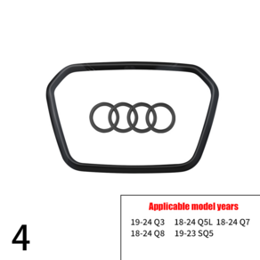 자동차 핸들 센터 엠블럼 로고 스티커 아우디 호환호환 트림 프레임 장식 링 액세서리 Q5 A6L 1X, 03 BLA4, 01 1 SET FOR AUDI, 1개