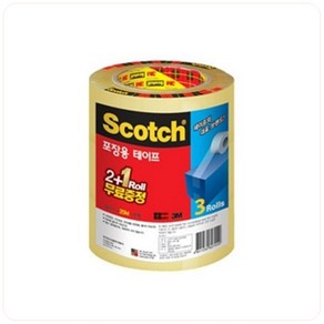 3M 포장테이프 3625V 투명 박스테이프 48mm x 25m 3롤입 1개