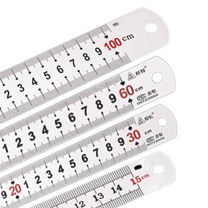 OON 강력 스틸 직자 15cm + 30cm + 60cm + 100cm 세트, 혼합색상, 1세트