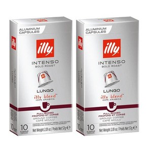 illy 일리 인텐소 룽고 캡슐커피 10개입, 2개, 57g