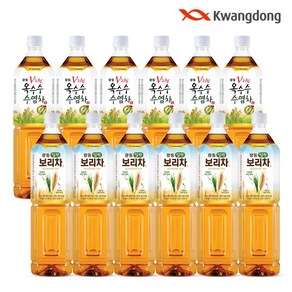 광동 옥수수수염차 1.5L x 6pet＋ 광동 밀싹보리차 1.5L x 6pet, 1세트