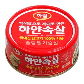 하림 하얀속살 슬림 닭가슴살 통조림, 135g, 12개