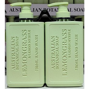 AUSTRALIAN BOTANICALSOAP 오스트레일리안 보태니컬 솝 레몬그라스&레몬머틀 핸드워시 750ml X 2개 (원산지 : 호주)