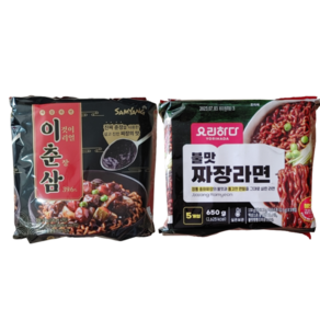 삼양 이춘삼 짜장라면 4입 + 요리하다 불맛짜장라면 5입 (+사탕1개 증정), 1개