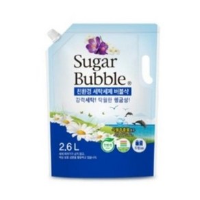 슈가버블 친환경 세탁세제 리필, 2.6L, 5개