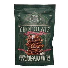 피코크 부드러운 정통밀크초코 헤이즐넛 모카 바크씬, 260g, 1개