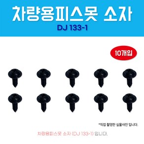 차량용피스못 DJ133-1 검정피스못 보도 5X16 와샤붙이 1봉 10개 피스 소자 자동차볼트