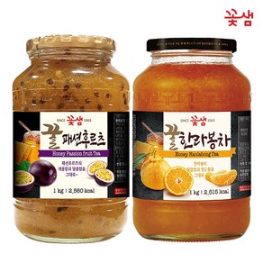 꽃샘 꿀 패션후르츠차 1KG +꿀한라봉차 1KG (과일에이드)