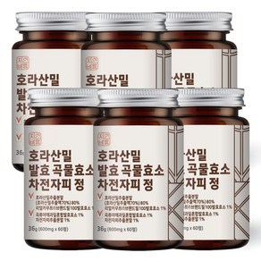 자연바름 카무트 효소 호라산밀 발효 곡물 복합효소 차전자피 자몽 오렌지 정, 60정, 36g, 6개