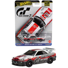 (Hot Wheels) - GT-R (BNR34) 핫 휠 팝 문화 그란 투리스모 닛산 스카이 라인, 1개