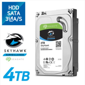 씨게이트 스카이호크 DVR HDD 4TB ST4000VX016 비디오전용하드 무상 3년 A/S, 1개