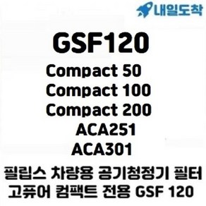 필립스 고퓨어 7101 시리즈 차량용 공기청정기, 필립스 고퓨어 차량용 공기청정기필터 GSF120(내일도착)