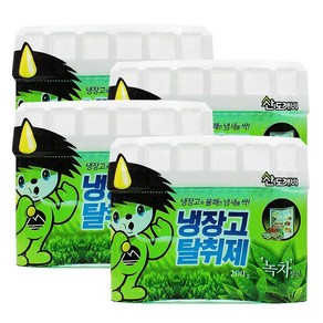 산도깨비 [슬림형]냉장고 탈취제 녹차 200g, 4개