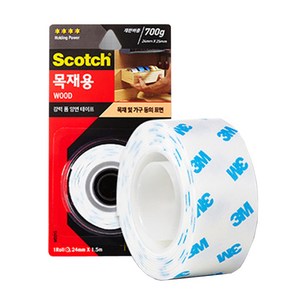 3M 목재용 나무 강력 폼양면테이프 폭 24mm 목재용테이프, 1개