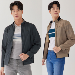 [지센창원]남성 시보리배색 펀칭 점퍼 2색 MSJPP361