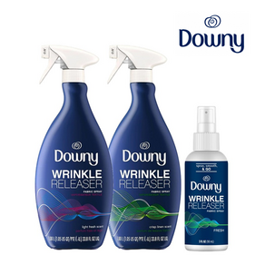 [Downy] 다우니 주름제거제 정전기방지 냄새제거 탈취 주름 구김 제거 3종 Downy Winkle Release Refeshe, 프레쉬 향, 1개, 1L