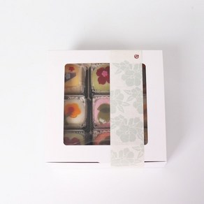 [대량할인] 아임팩킹 창문형 화과자 케이스 9구, 화이트, 50개