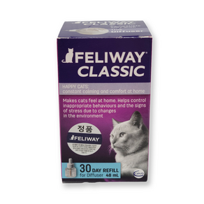 feliway 펠리웨이 팰리웨이 클래식 고양이 캣 훈증기 디퓨저 리필 용액 48ml, 1개