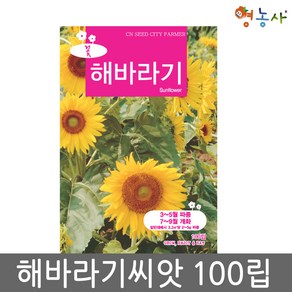 해바라기 씨앗 중포장 100립 영농사, 해바라기중포장, 1개