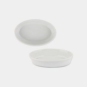 Satunia 사투르니아 로마 오벌 베이킹 접시 / 플레이트 테이블웨어 홈카페 사투니아 그릇 레스토랑, 1개, 화이트