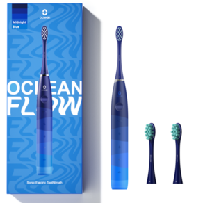 [정식수입 국내AS] 오클린 Oclean Flow 음파전동칫솔본체+칫솔모 3개 1년 2번만 충전 분당 76000회 IPX7방수