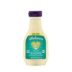 Wholesome Allulose Syrup 11.5-Ounce Bottle Zero 건강에 좋은 알룰로스 시럽 11.5온스 병 제로 칼로리 설탕 대체품 비 GMO 비