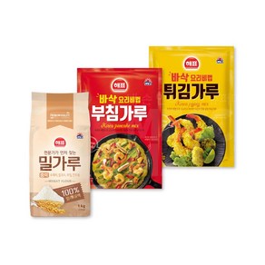 (메카몰) 해표 부침가루1kg+튀김가루1kg+중력밀가루1kg, 1kg, 1개