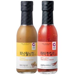 청정원 피넛월남쌈소스 240g 1개 + 타이핫칠리소스 235g 1개