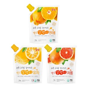 꽃샘 별난알맹이 3P (유자1kg *자몽1kg *한라봉1kg), 1kg, 1개, 1개입