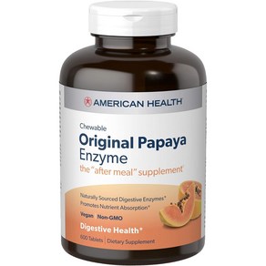 아메리칸 헬스 파파야 엔자임 오리지널 츄어블 600정 Papaya Digestive Enzyme Chewable