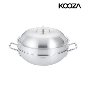 KOOZA 316 통5중 스텐웍 찜기 인덕션 파티웍 찜기세트, 1세트, 32cm