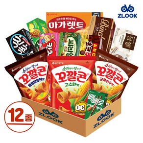 지룩 롯데제과 베스트셀러 과자 선물세트 12종, 1개