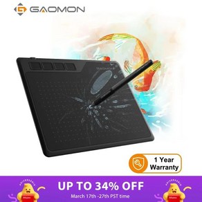 GAOMON-S620 6.5x4 인치 디지털 태블릿 애니메이션 8192 레벨 배터리 프리 펜으로 OSU 그리기/재생 용 그, 01 CHINA, 01 Black