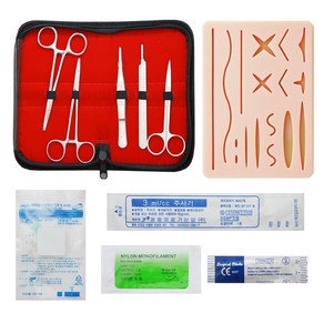 MWM [교육-연습용] 피부봉합 훈련키트(Sutue Pactice kit + 3-Laye Sutue Pad), 1개