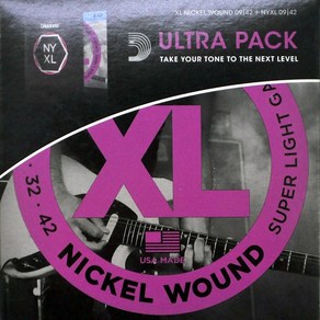 공식수입정품<br>Daddario - Electric Ultra Pack / 일렉기타 스트링 2팩 009-042 (EXL120+NYXL0942)